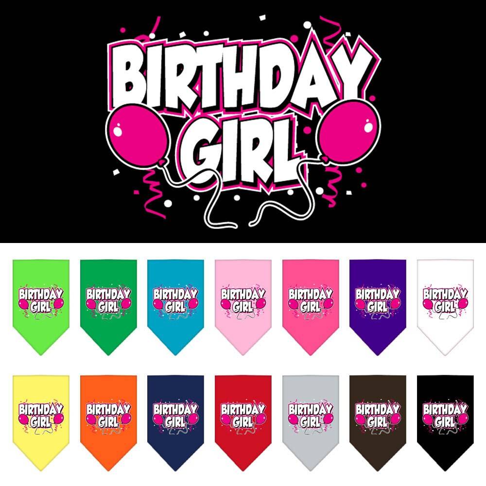 Bandana pour animaux de compagnie et chiens, sérigraphiée, « Fille d'anniversaire » ou « Garçon d'anniversaire »
