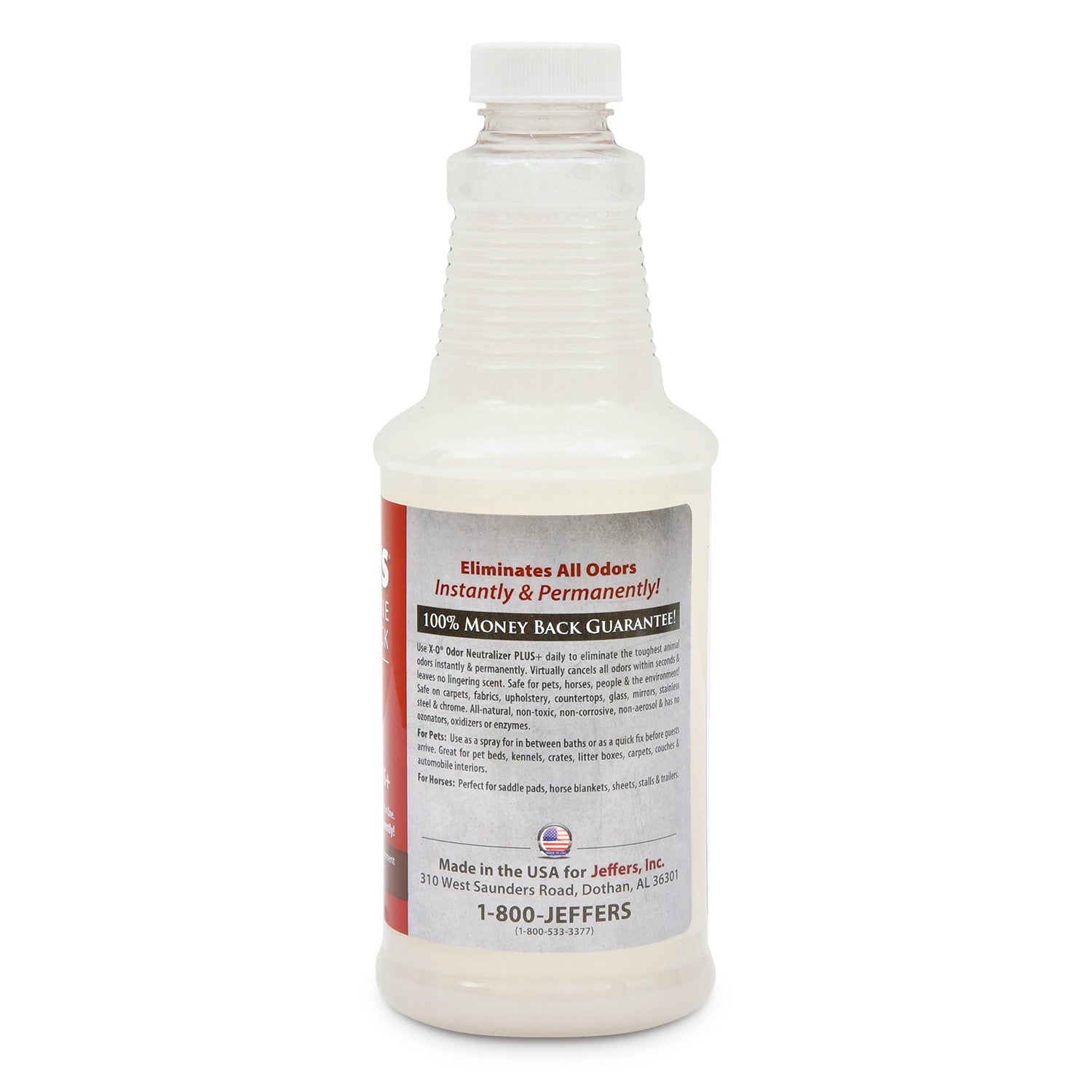 Jeffers X-O Désodorisant et nettoyant concentré pour animaux de compagnie