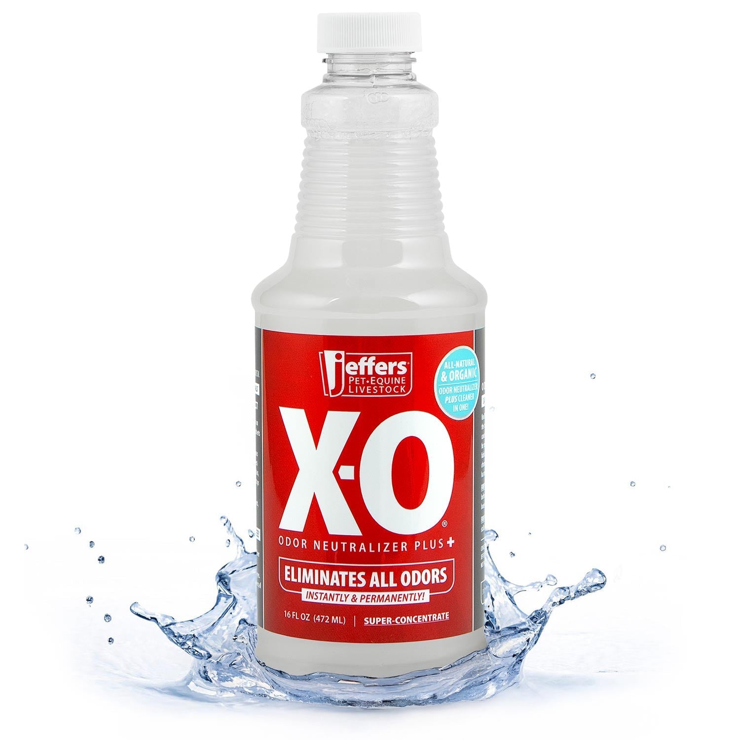Jeffers X-O Désodorisant et nettoyant concentré pour animaux de compagnie